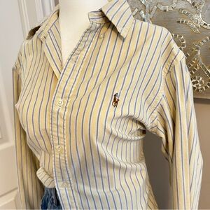 Ralph Lauren Yellow and Blue Striped Shirt